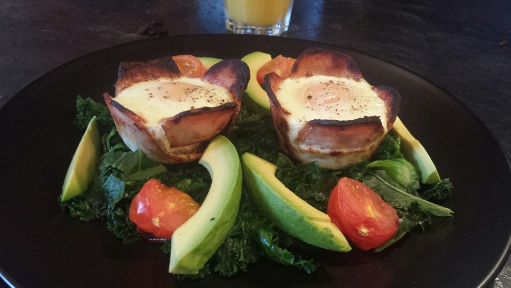Healthy Bacon and Egg Flower Pots (2/3)